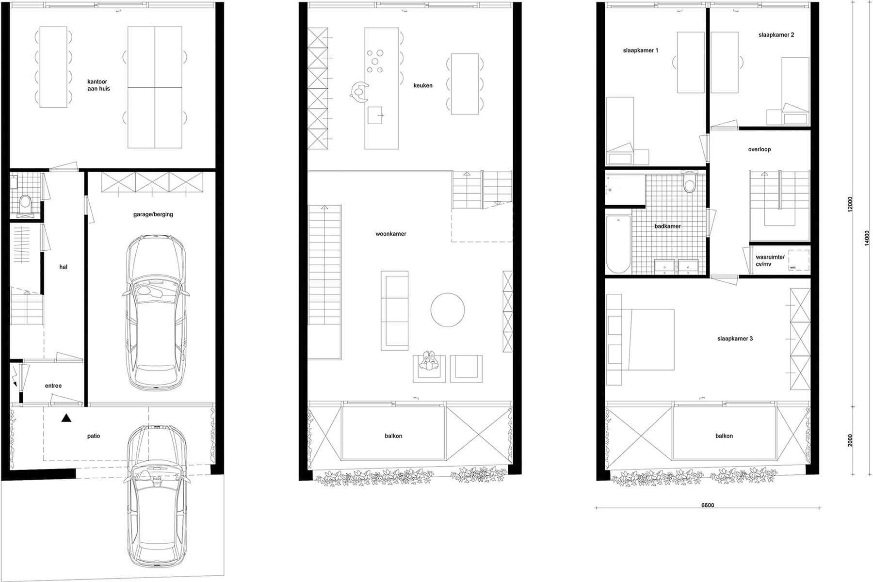 8A Architecten - zelfbouw woning met split level, IJburg Blok 59, Amsterdam